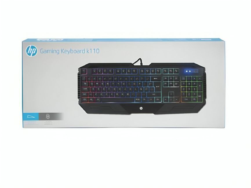 TECLADO GAMER MEMBRANA HP K110 LED RGB-0