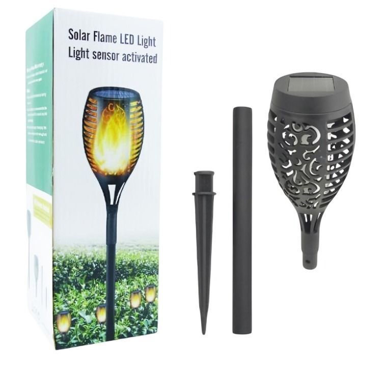 Estaca LED Solar Efecto Tipo Llama para Jardín-2