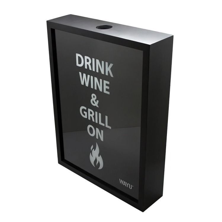 CUADRO PORTA CORCHOS DE VINO 40*30CM WAYU-1