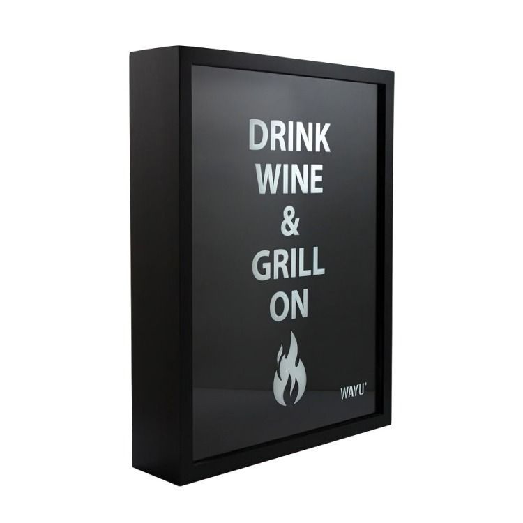 CUADRO PORTA CORCHOS DE VINO 40*30CM WAYU-3