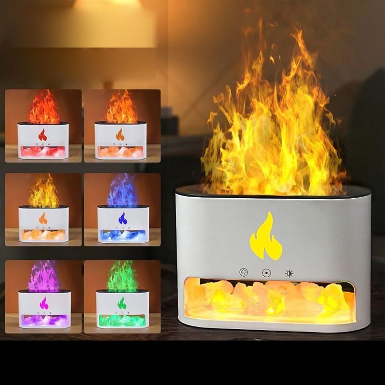 HUMIDIFICADOR FLAME DIFUSOR DE ACEITES ESENCIALES 250 ML BLANCO-2