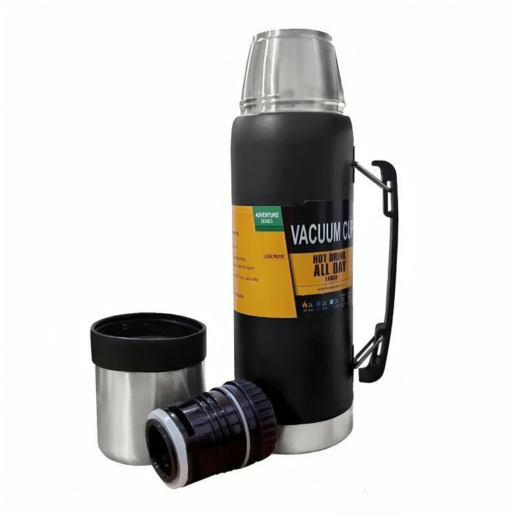 Termo Acero Inoxidable Capacidad 1000ml Agua Fria Y Caliente-1