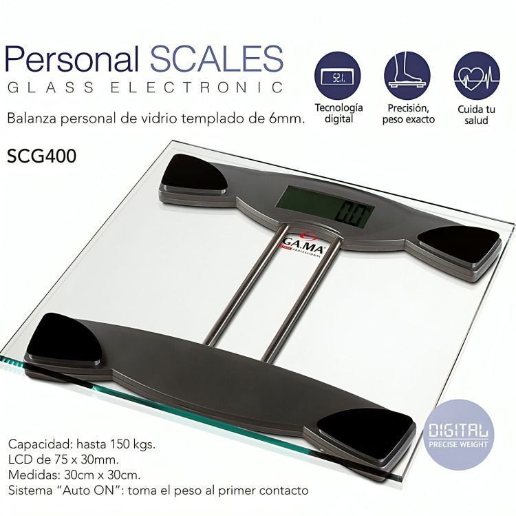 Peso  Balanza Digital Transparente SCG 400 GAMA-3