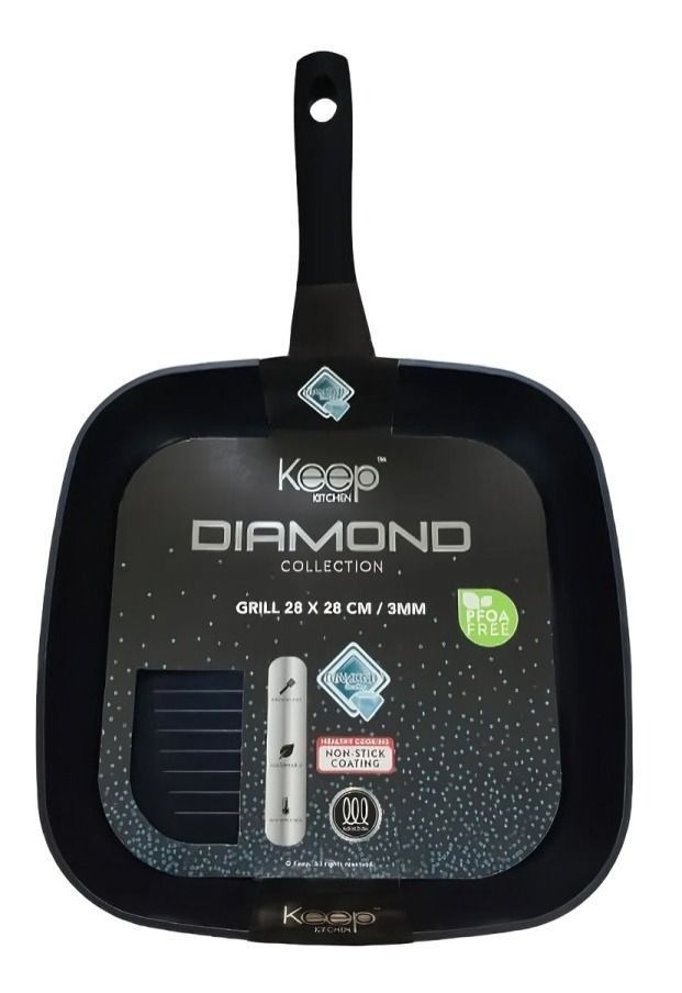 GRILL PAN 28CM DIAMOND KEEP-2