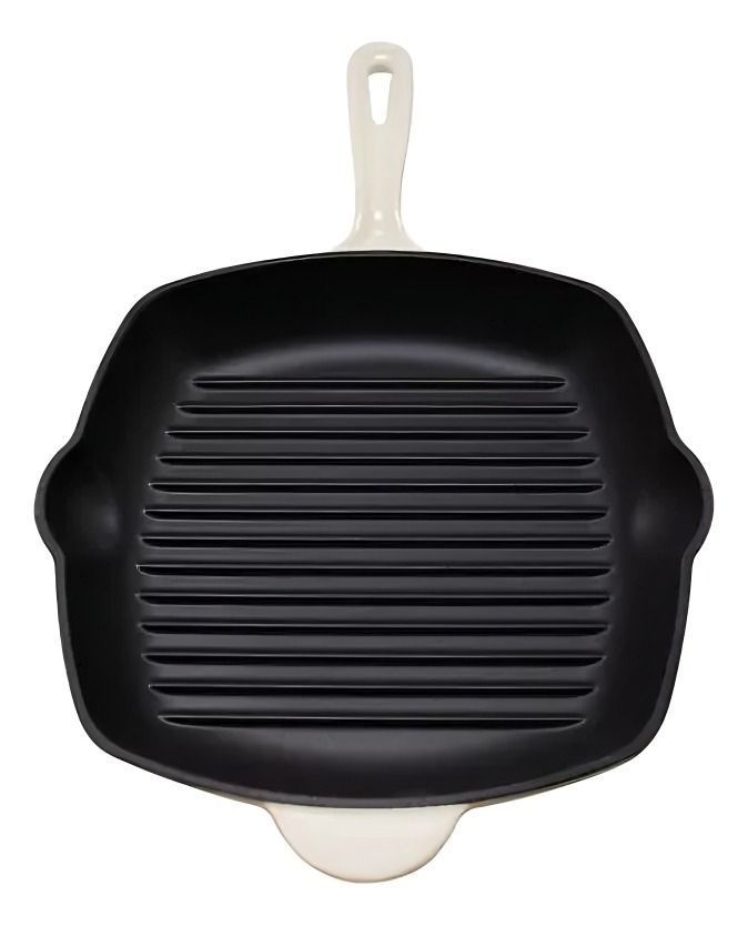 SARTEN GRILL IRON CAST 28CM WHITE KEEP-0