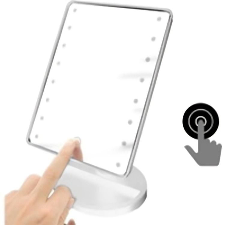 Espejo De Maquillaje Con Luz Led Rectangular -1