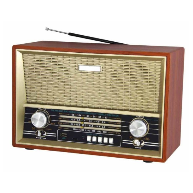 RADIO RETRO PORTATIL BLUETOOTH-FM-USB-SD RECARGABLE AUDIOPRO-0