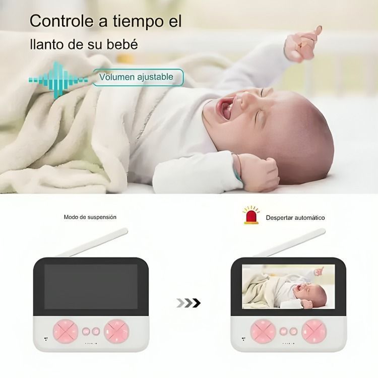 Cámara Monitor Vigilancia Nocturna Para Bebes Con Micrófono-3