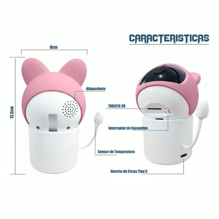 Cámara Monitor Vigilancia Nocturna Para Bebes Con Micrófono-4