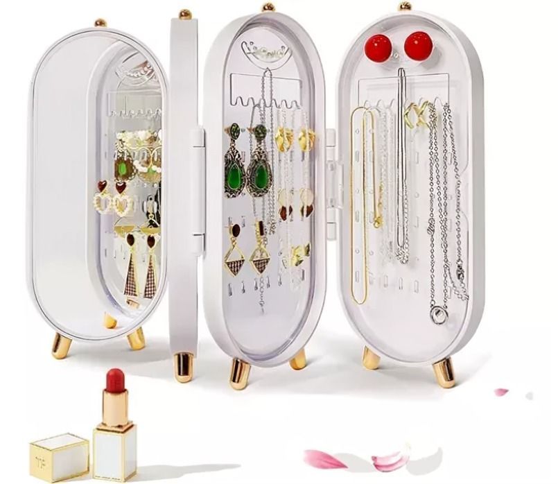Estuche Para Joyas Plegable Joyero 4 Paneles Plegable Favorito -3