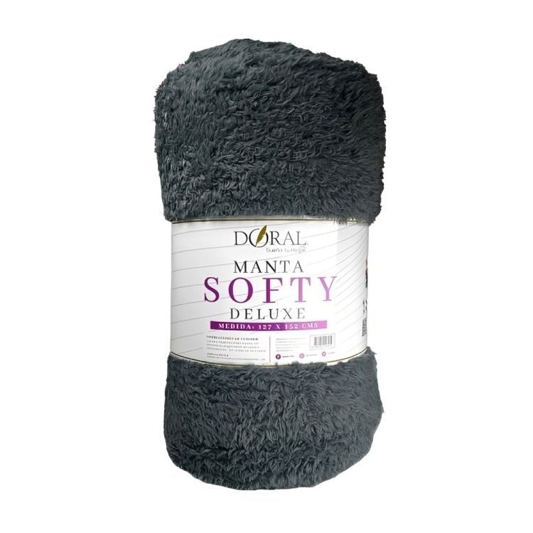 Manta Softy Lisa / Gris Doral 127152 cm.