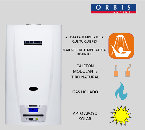 CALEFONT GAS LICUADO MODULANTE  11 L/min - TIRO NATURAL-3