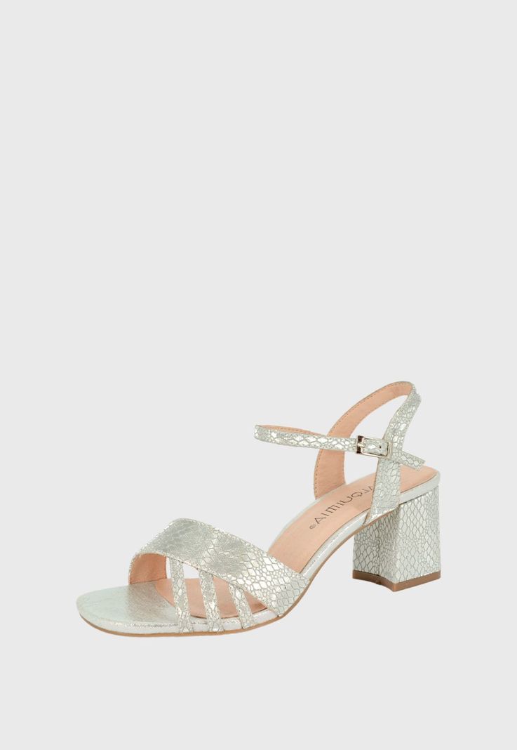 Sandalia de Vestir Heid Plateado Alquimia-0