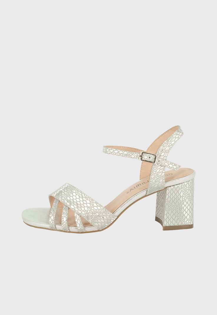 Sandalia de Vestir Heid Plateado Alquimia-1
