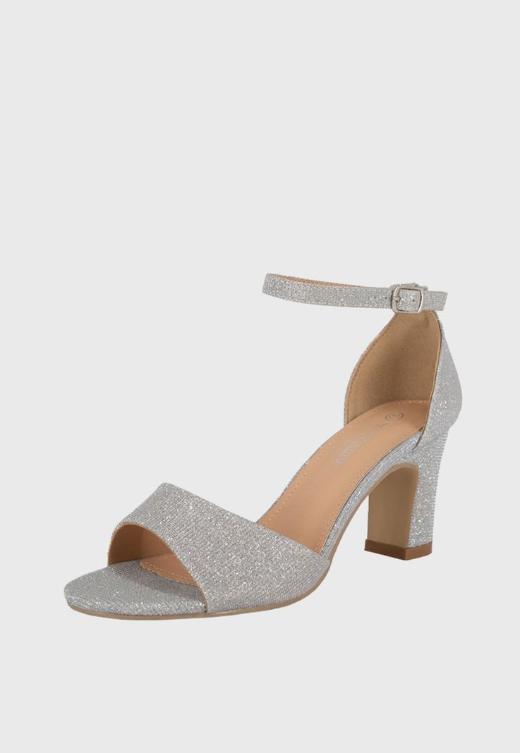 Sandalia de Vestir Soret Plateado Alquimia-0