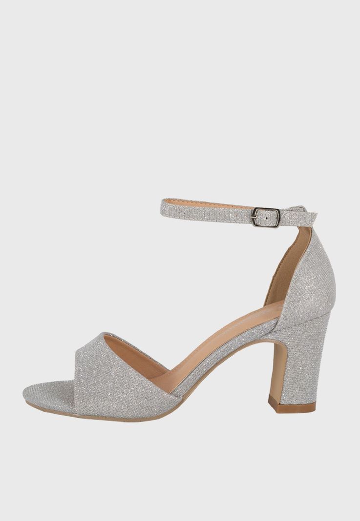Sandalia de Vestir Soret Plateado Alquimia-1