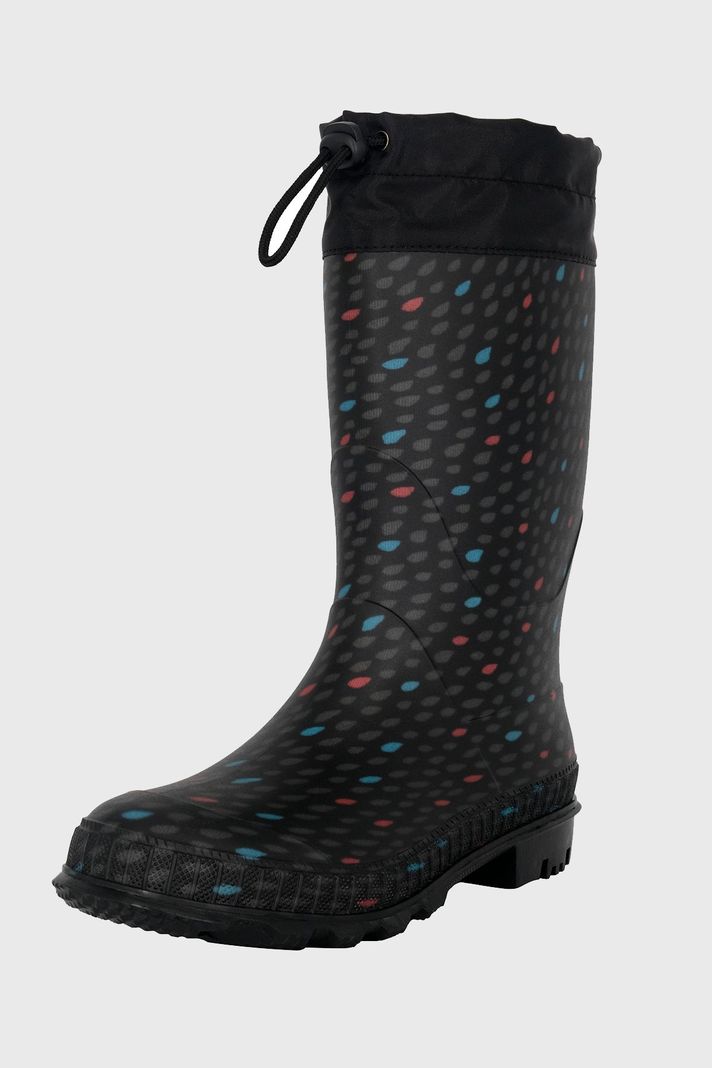 Bota de Agua con Polar Biela Gotas Negro Alquimia-0