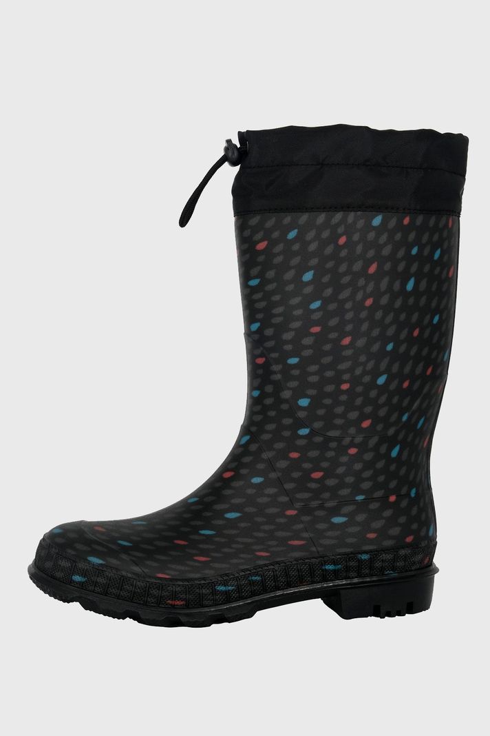 Bota de Agua con Polar Biela Gotas Negro Alquimia-1