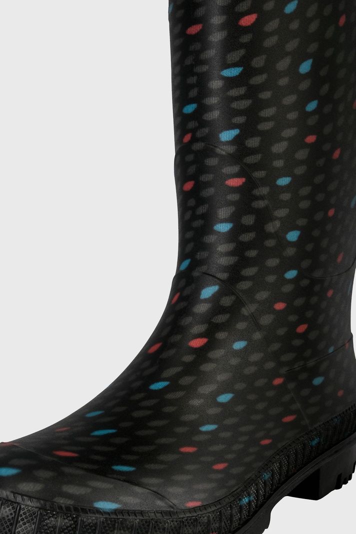 Bota de Agua con Polar Biela Gotas Negro Alquimia-3