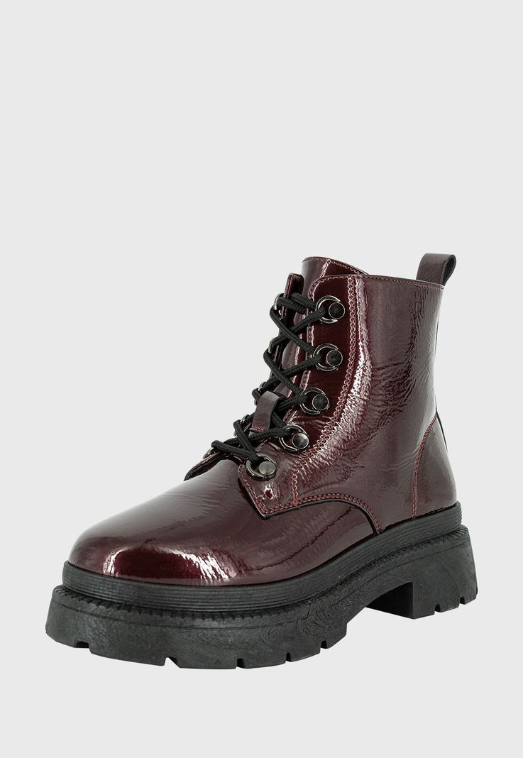 Botin Indo Burdeo Charol Alquimia-0