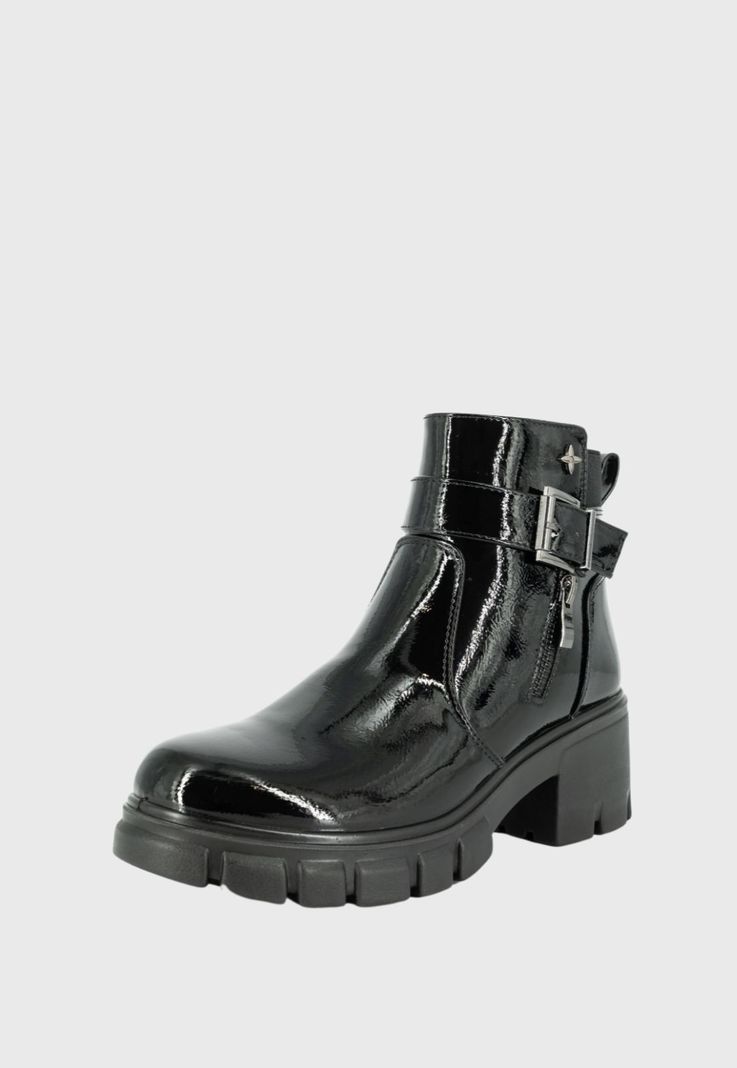 Botin Fleuret Negro Charol Alquimia-0