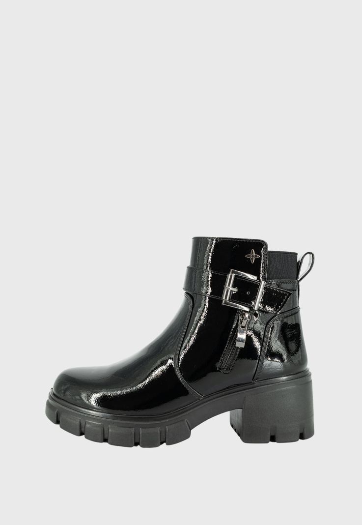 Botin Fleuret Negro Charol Alquimia-1