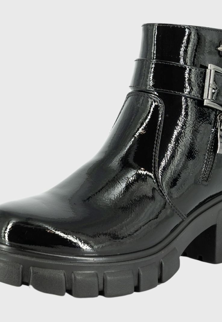 Botin Fleuret Negro Charol Alquimia-4