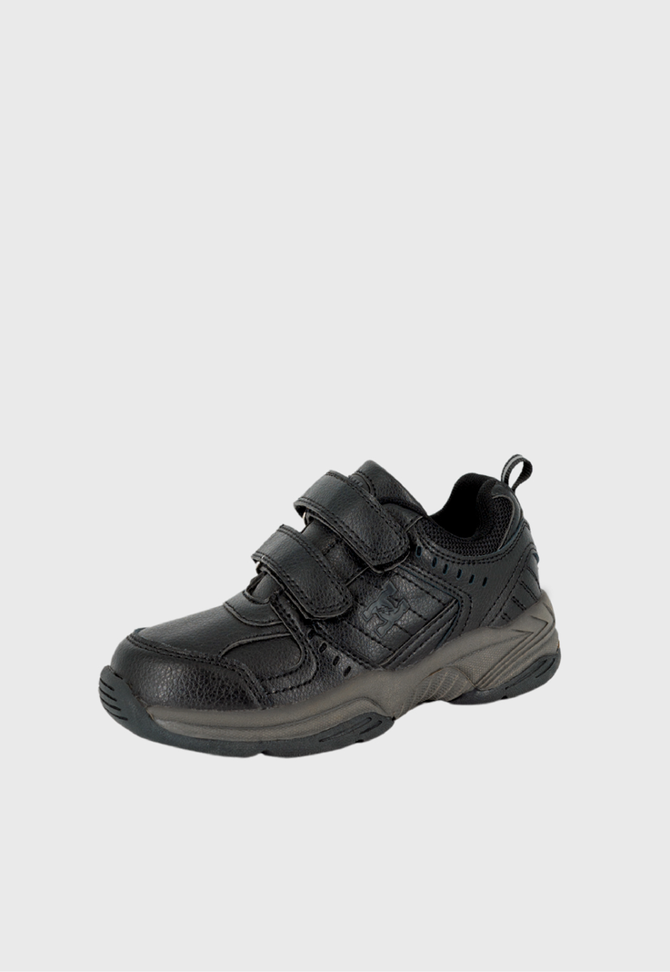 Zapatilla Escolar de Cuero Calar Negro UNS