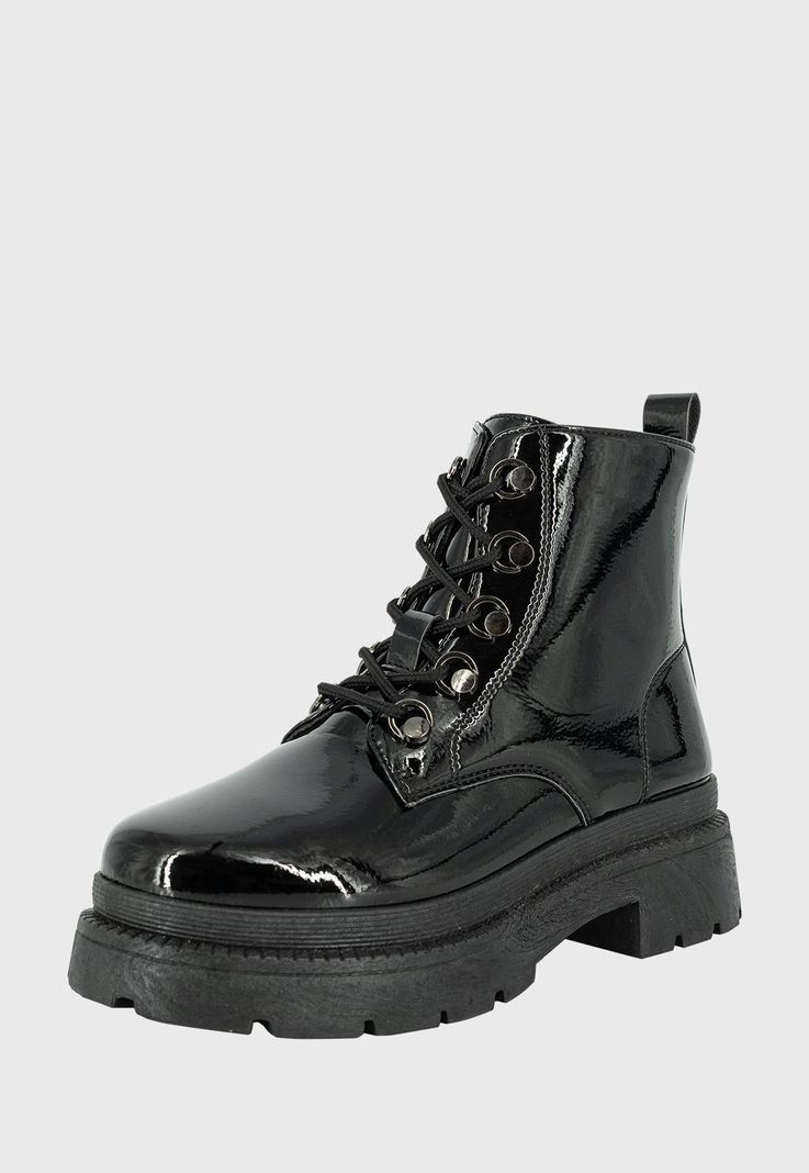 Botin Indo Negro Charol Alquimia-0