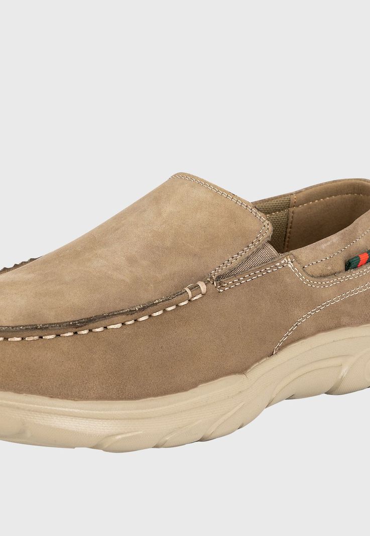 Mocasin de Cuero Pasu Beige London Adixt-3