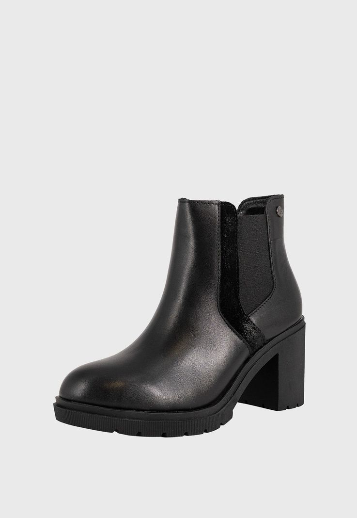 Botin de Cuero Zanra Negro Alquimia 35