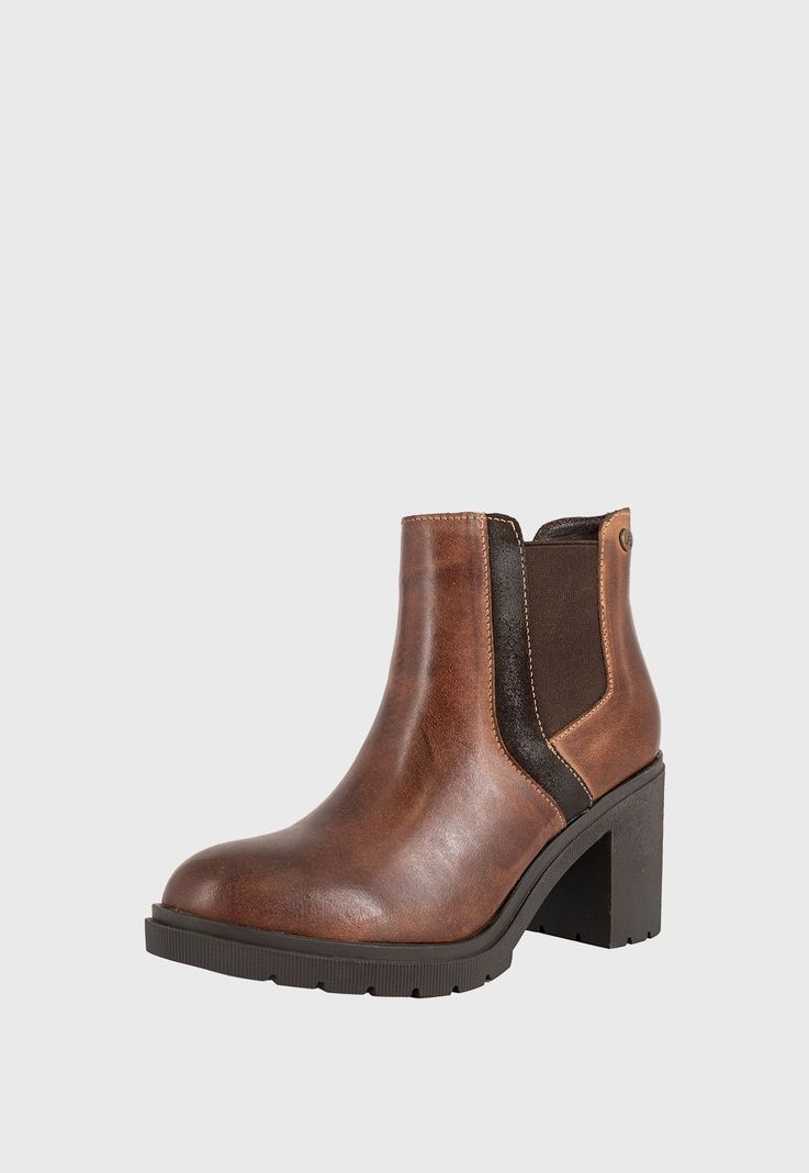Botin de Cuero Zanra Cafe Alquimia 35