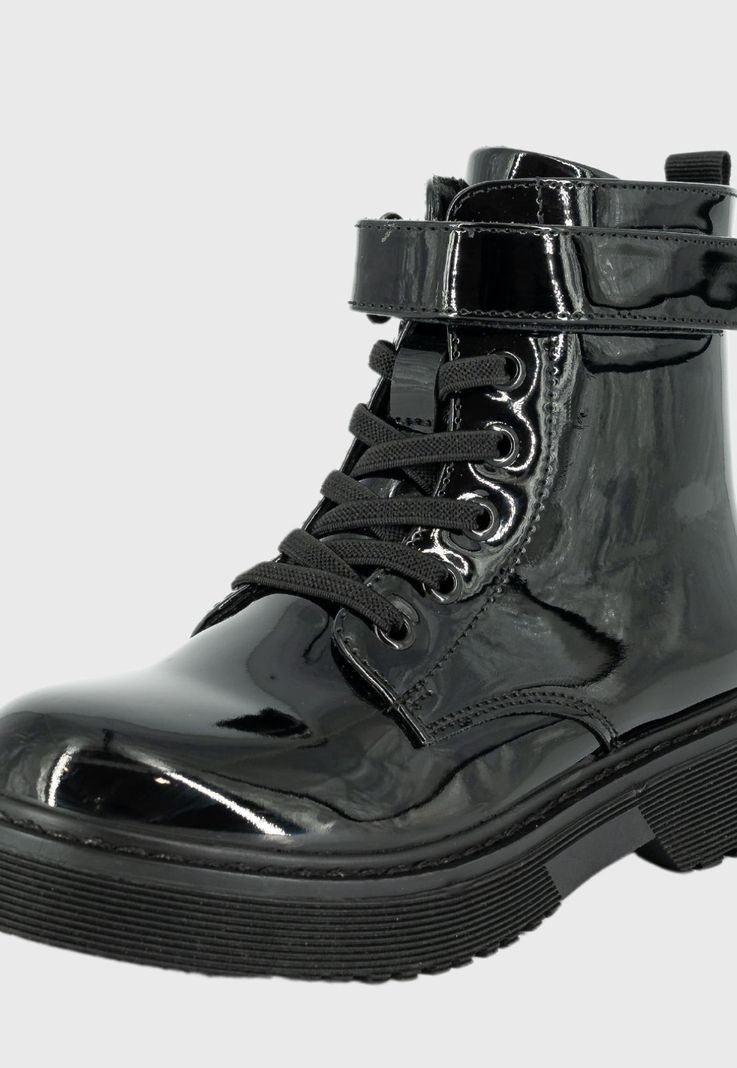 Botin Danica Negro Charol Bamboo-3