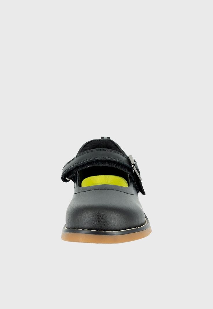 Zapato Escolar de Cuero Britton Negro Bamboo-2