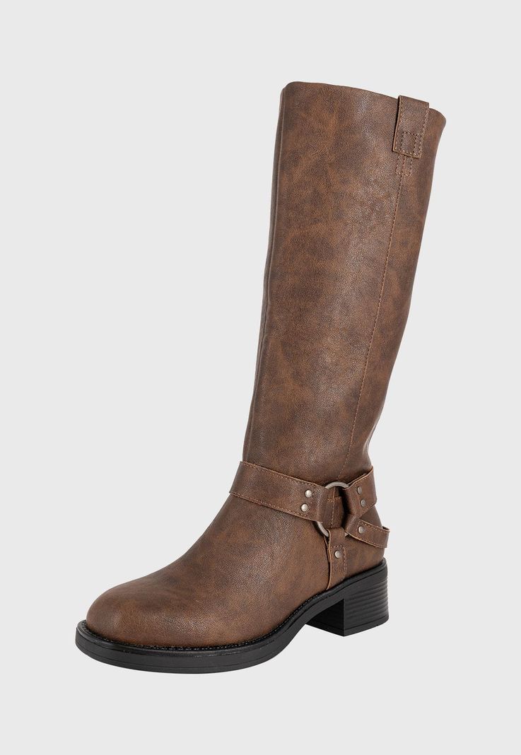 Bota Biker Larga Jessa Cafe Alquimia-0