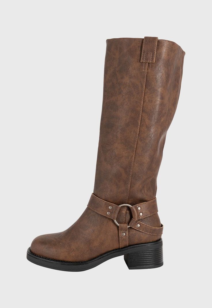 Bota Biker Larga Jessa Cafe Alquimia-1