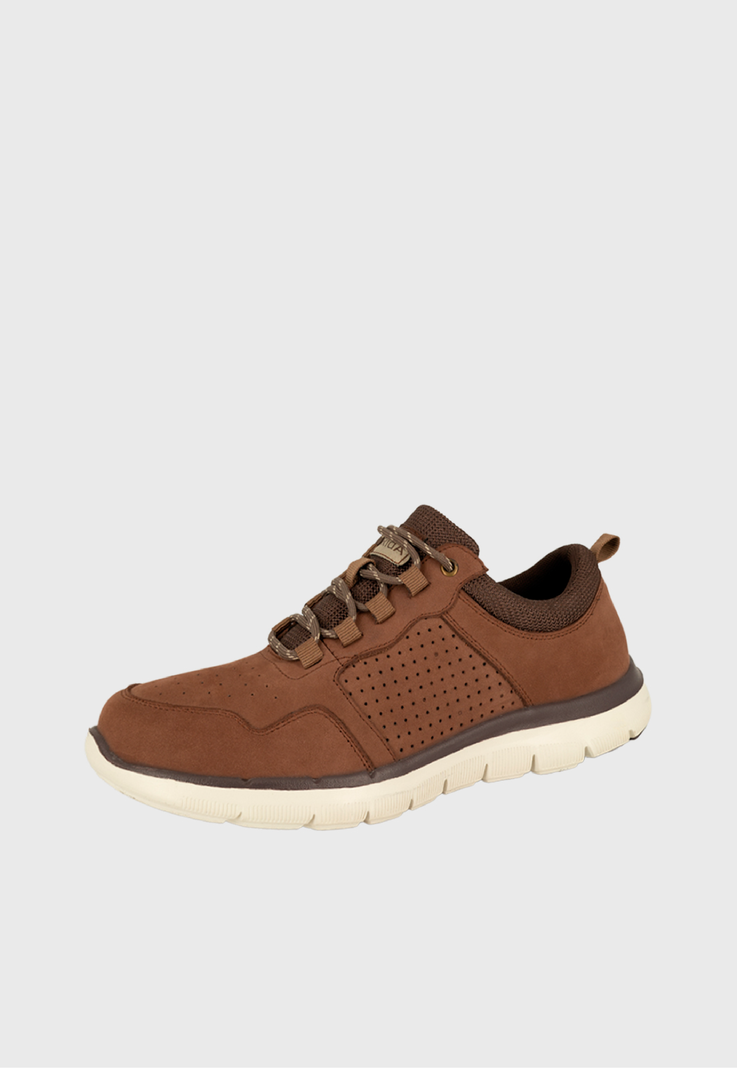 Zapato de Cuero Casual Munia Café London Adixt-0