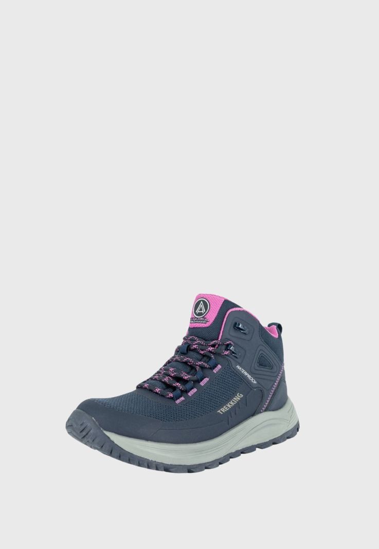 Botin Outdoor Waterproof Rosal Azul Alquimia-0