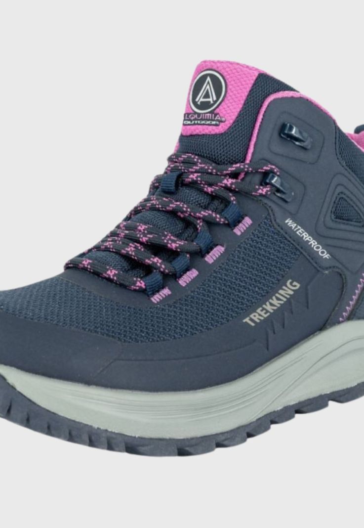 Botin Outdoor Waterproof Rosal Azul Alquimia-3