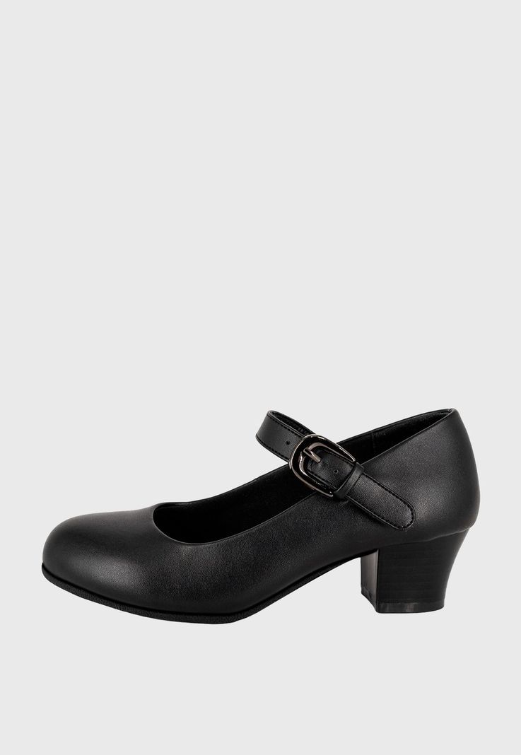 Zapato Infantil Cueca Sara Negro Alquimia-1
