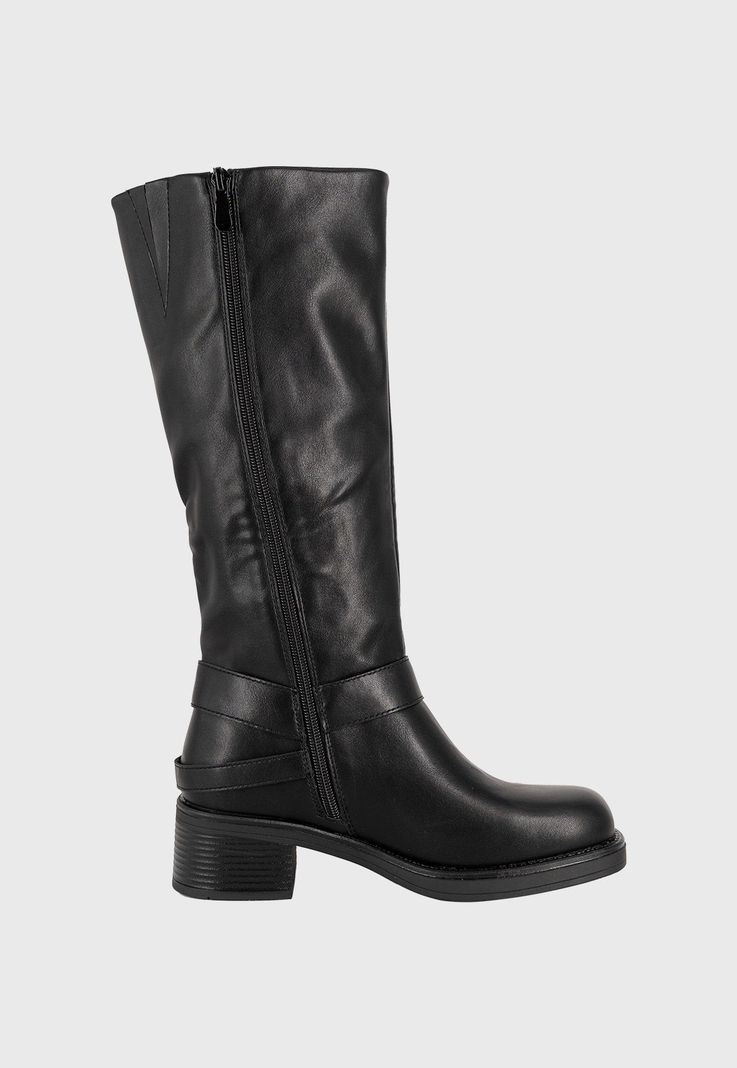 Bota Biker Larga Jessa Negro Alquimia-3