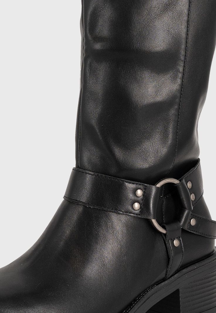 Bota Biker Larga Jessa Negro Alquimia-4