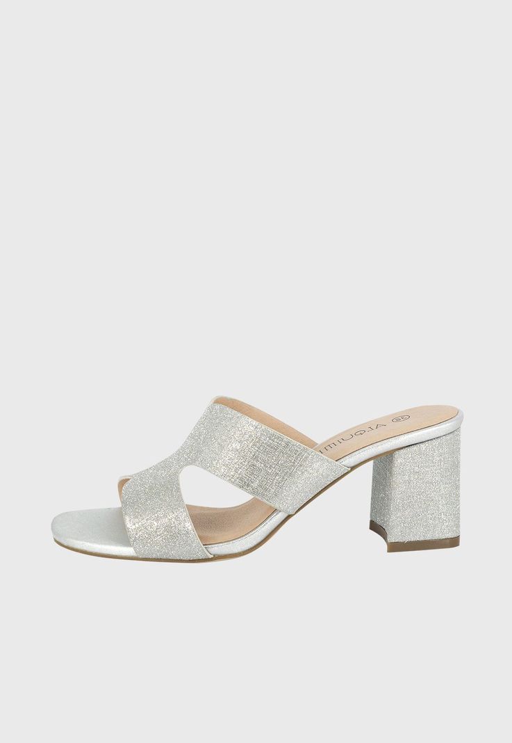 Sandalia de Vestir Faure Plateado Alquimia-1
