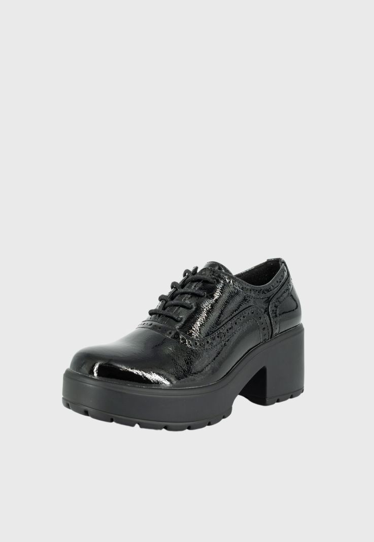 Mocasin Leila Negro Charol Alquimia
