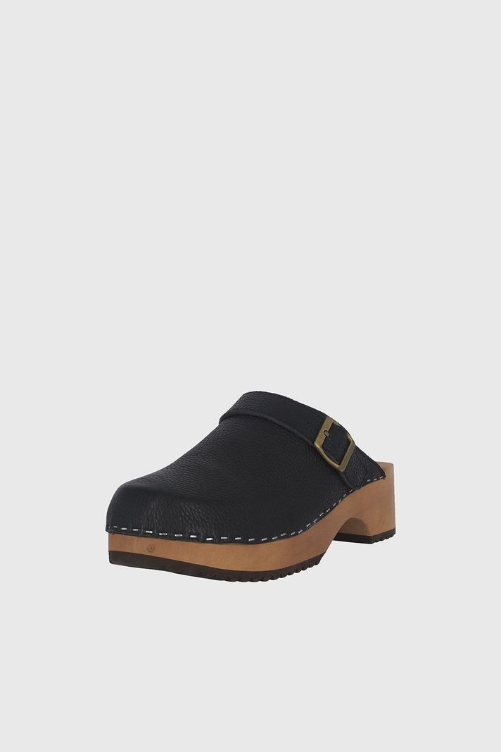 Zueco Madera Petal Negro Alquimia