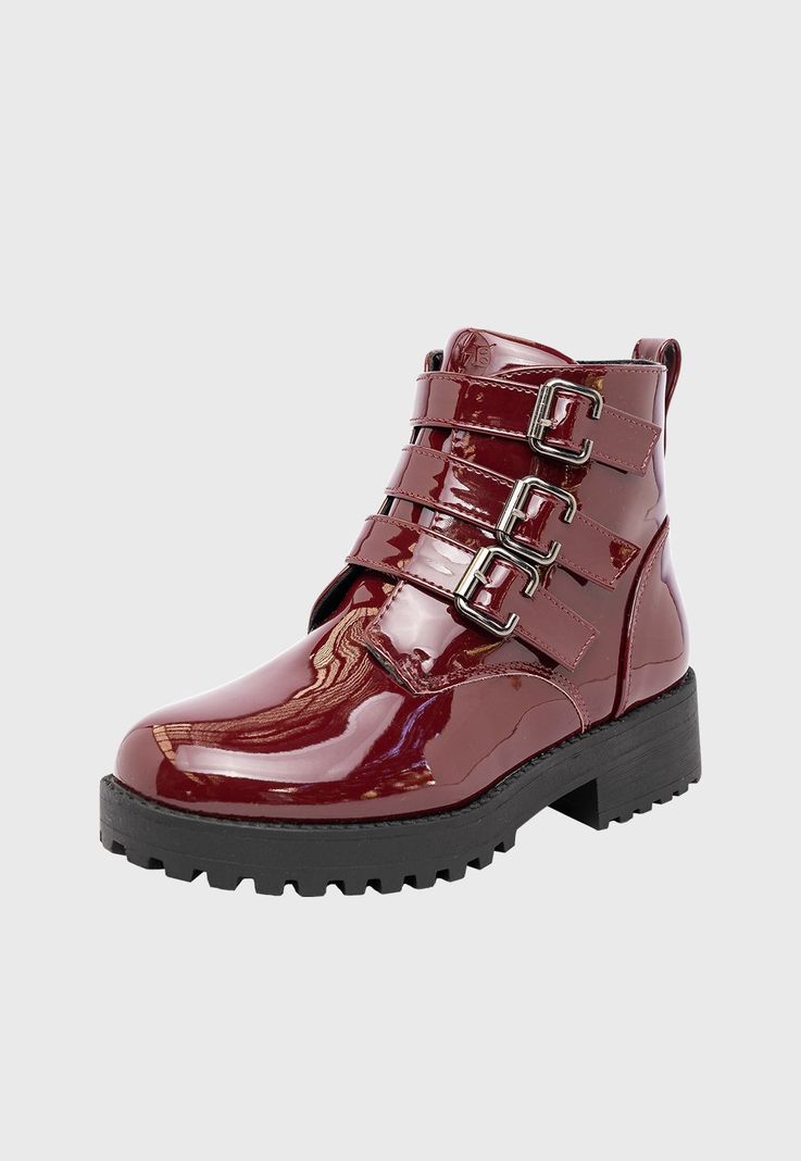 Botin Yeni Burdeo Charol Bamboo-0