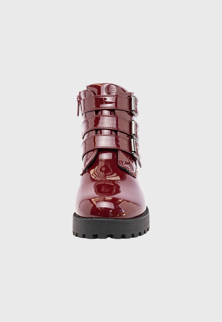 Botin Yeni Burdeo Charol Bamboo-2