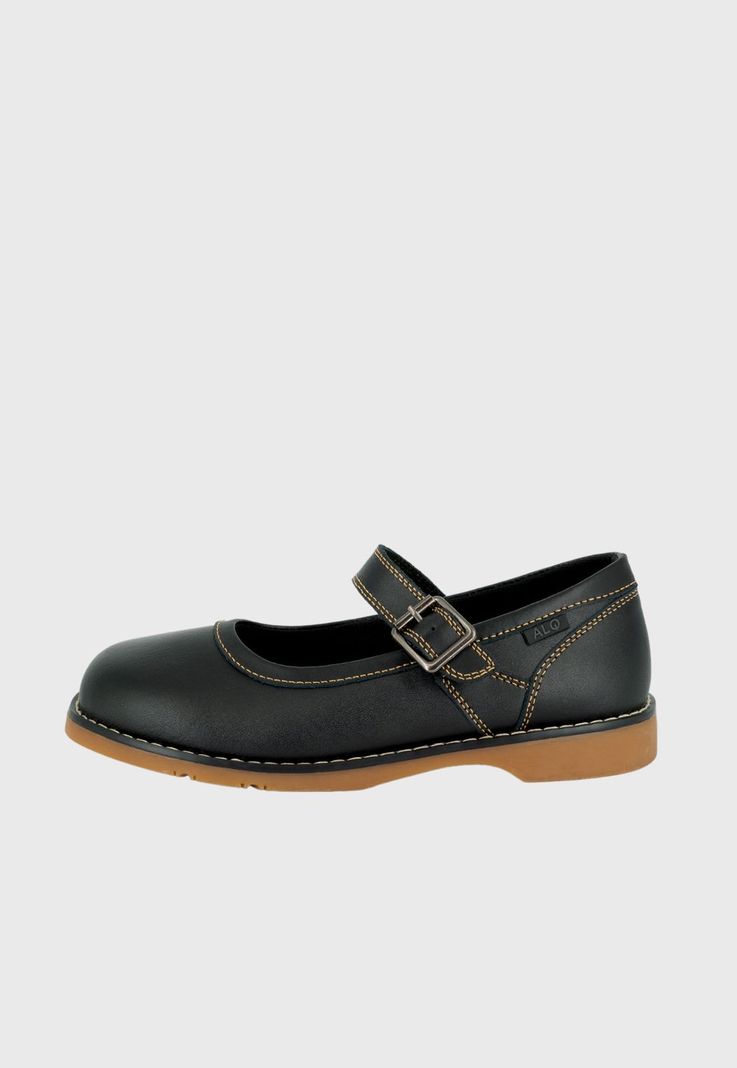 Zapato Escolar de Cuero Orco Negro Alquimia-1