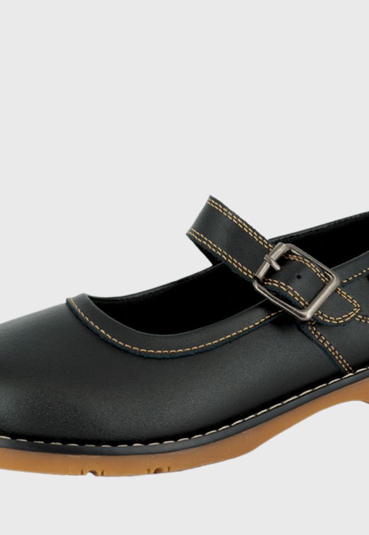 Zapato Escolar de Cuero Orco Negro Alquimia-3