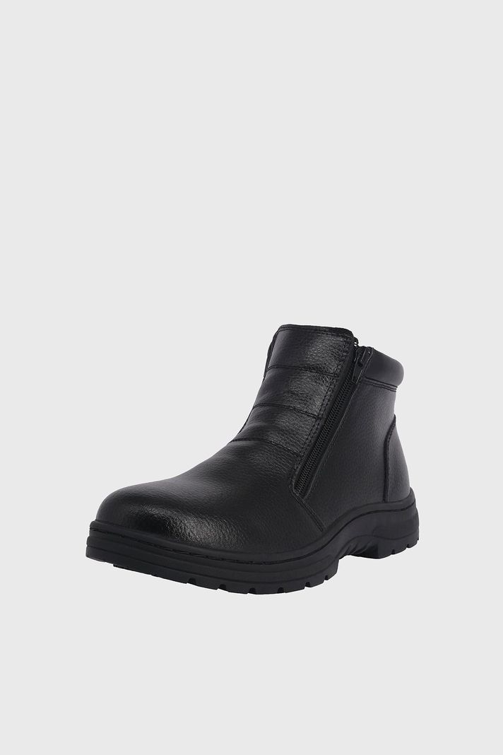 Botin de Cuero con Chiporro Aegir Negro London Adixt-0